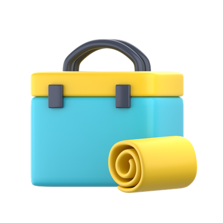 Bolsa de gelo e toalha  3D Icon