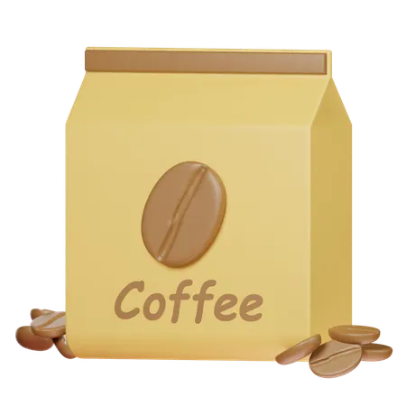 Bolsa de granos de cafe  3D Icon