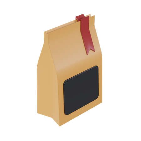 Bolsa de granos de cafe  3D Illustration