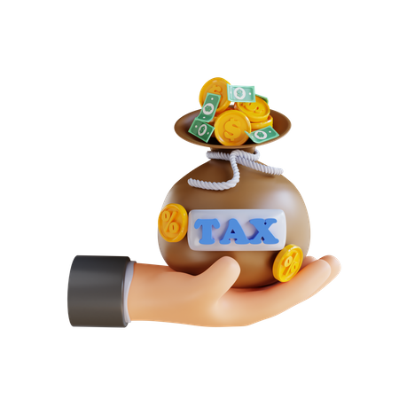 Bolsa de impuestos  3D Icon