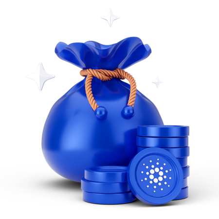 Bolsa de moedas cardano  3D Icon