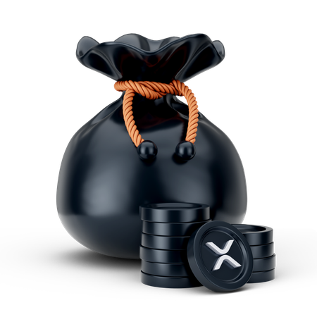 Bolsa de moedas ripple  3D Icon