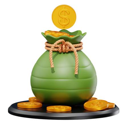 Saco de monedas  3D Icon