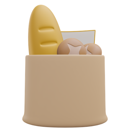 Bolsa de pan  3D Icon