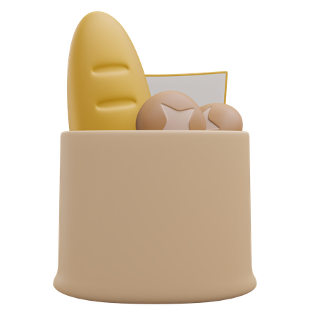 Bolsa de pan  3D Icon