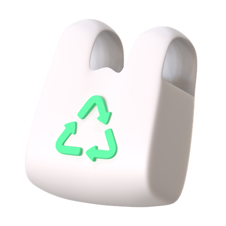 Bolsa de plastico ecologica  3D Icon