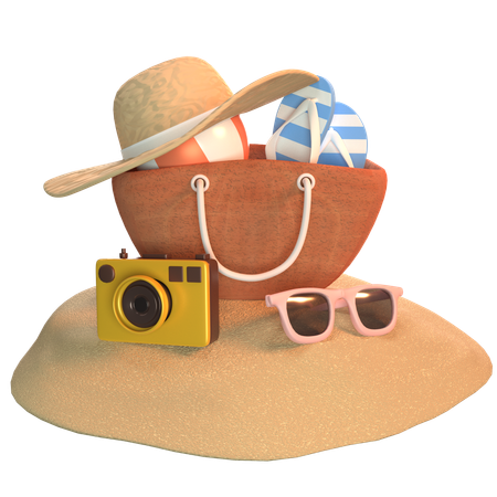 Bolsa de playa  3D Icon