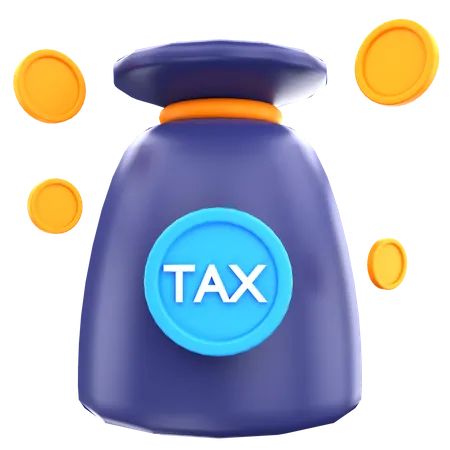 Bolsa de recaudación de impuestos  3D Icon