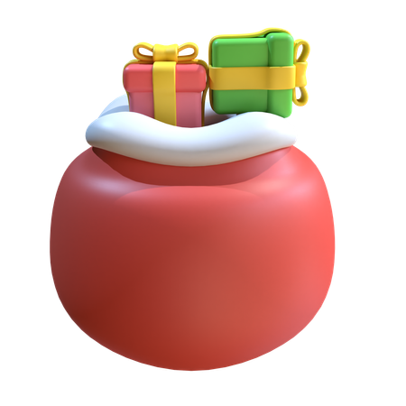 Bolsa de regalo de navidad  3D Icon