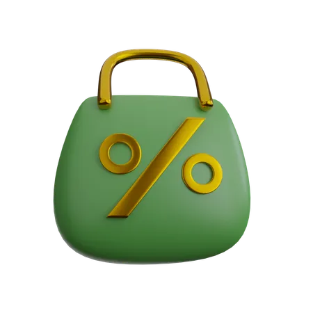 Bolsa de desconto  3D Icon