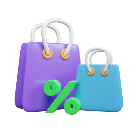 Bolsa de desconto  3D Icon