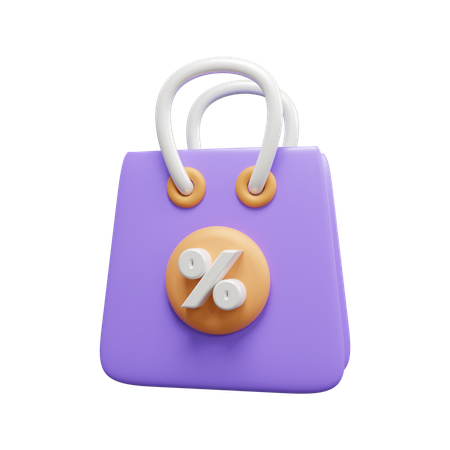 Bolsa de desconto  3D Icon