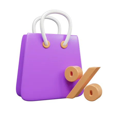 Bolsa de desconto  3D Icon