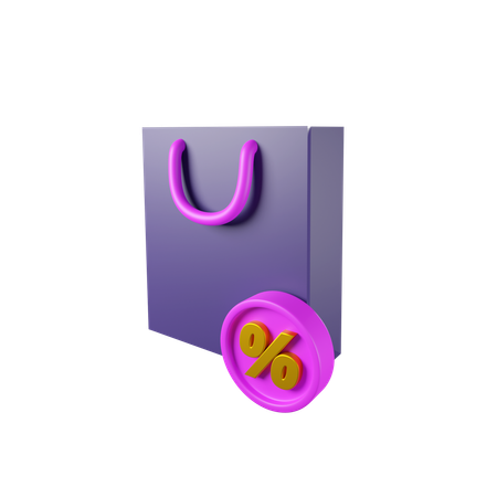 Bolsa de desconto  3D Icon