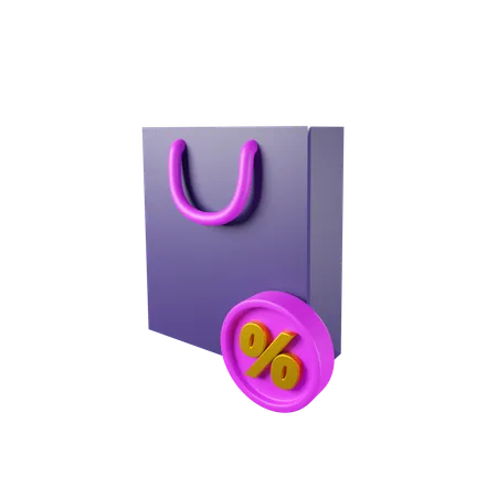 Bolsa de desconto  3D Icon