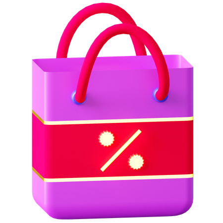 Bolsa de desconto  3D Icon