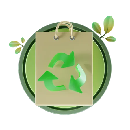 Bolsa ecológica  3D Icon