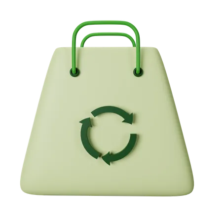 Bolsa ecológica  3D Icon