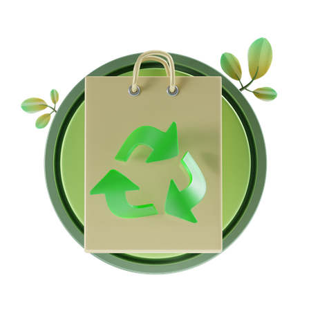 Bolsa ecologica  3D Icon