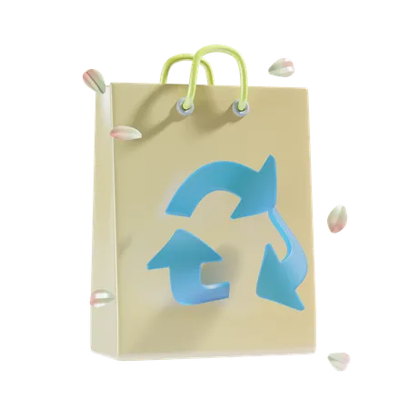 Bolsa ecologica  3D Icon