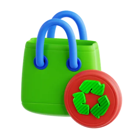 Bolsa ecológica  3D Icon