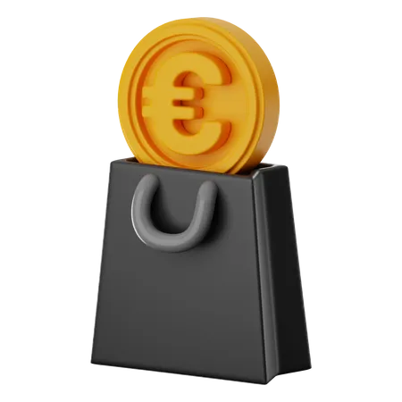 Bolsa euro  3D Icon