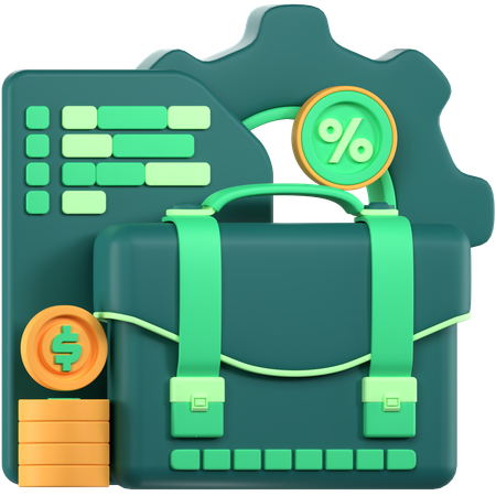 Bolsa financiera  3D Icon