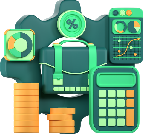 Bolsa financiera  3D Icon