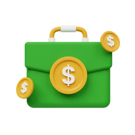 Bolsa financiera  3D Icon