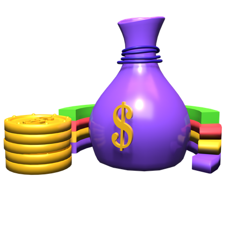 Bolsa investir  3D Icon