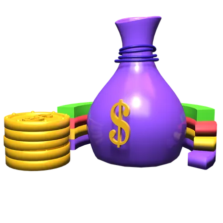 Bolsa investir  3D Icon