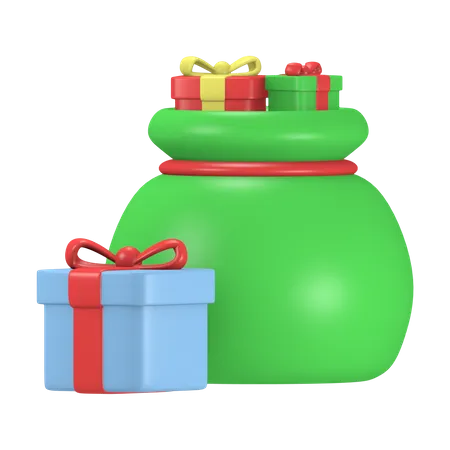 Bolsa de navidad  3D Icon