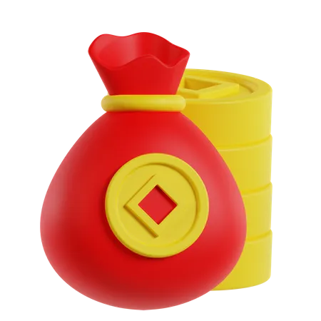 Bolsa de ouro  3D Icon