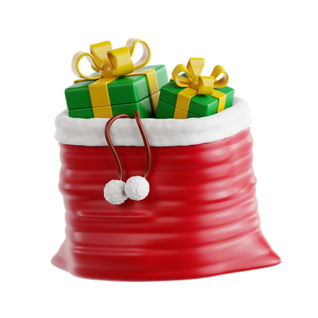 Bolsa de papai noel  3D Icon