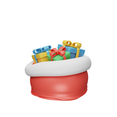 Saco de presente de natal  3D Icon