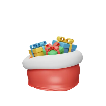 Saco de presente de natal  3D Icon