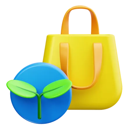 Bolsa reciclada  3D Icon