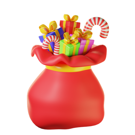 Bolsa de regalo de navidad  3D Icon