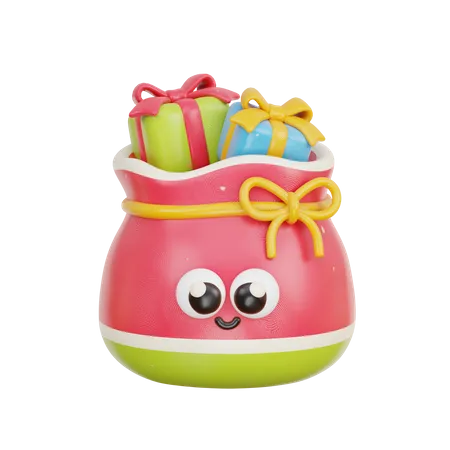 Bolsa de regalo de navidad  3D Icon