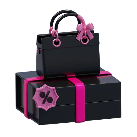 Venda de bolsas  3D Icon