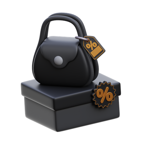 Venda de bolsas  3D Icon