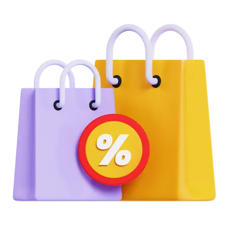 Bolsas de compra  3D Icon