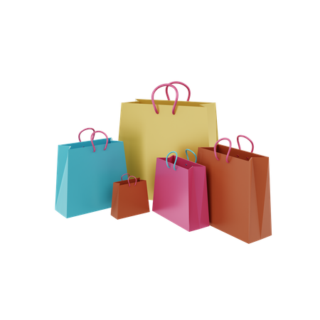 Bolsas de compra  3D Illustration