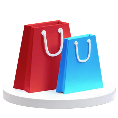 Bolsas de compra  3D Illustration