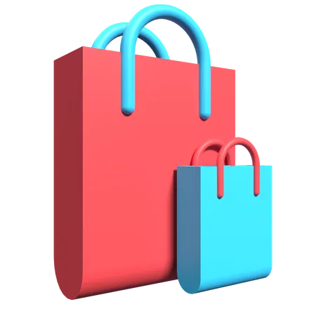 Bolsas de compra  3D Illustration