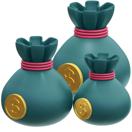 Bolsas de dinero  3D Illustration