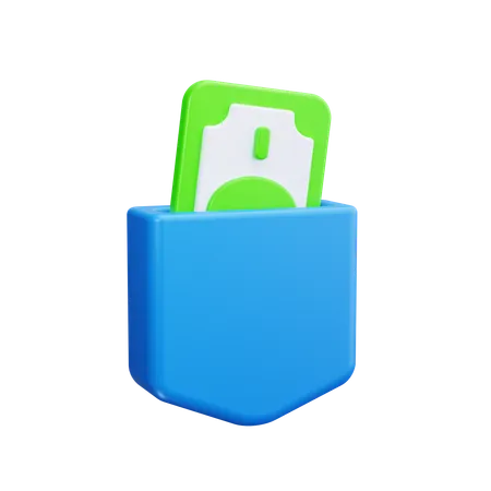 Bolsillo  3D Icon