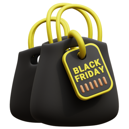 Bolsa de viernes negro  3D Icon