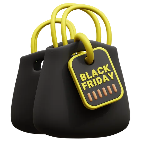 Bolsa de viernes negro  3D Icon