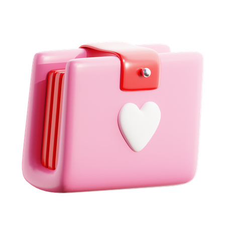 Bolso de corazón  3D Icon